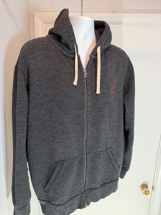 Other - Polo Ralph Lauren Pullover Fleece Lined Lined Zip Up Heather Charcoal Hoodie 2XL